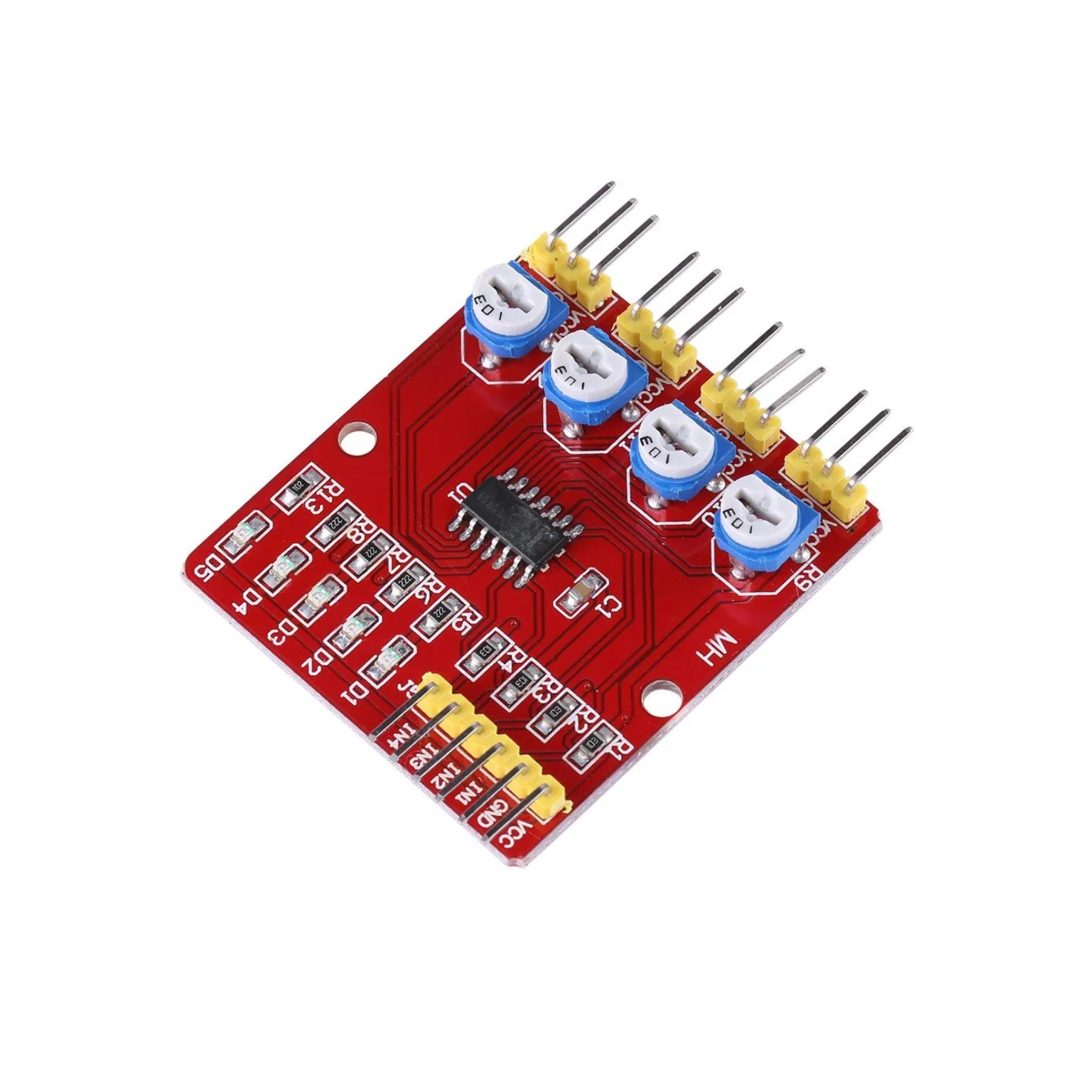 4 Way IR Array Module Imported 4-Channel Infrared IR Line Track Follower Sensor Module Obstacle Avoidance PCB for Smart Car - ML041/RS3106 - Image 3