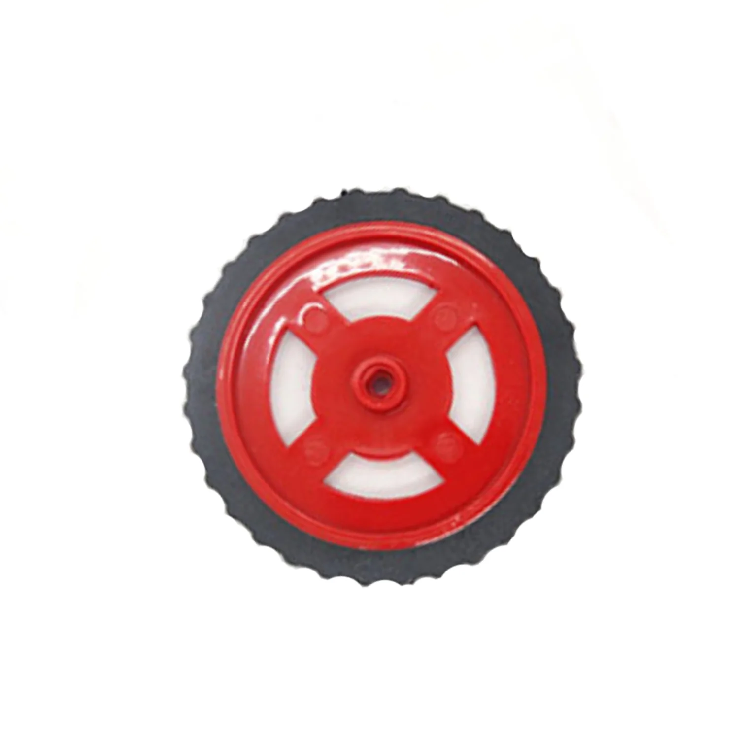 7*1 BO Motor Wheels (Red & Green) Durable Plastic Wheels Compatible with BO Motors For Arduino Robotics - TR001 - Image 4