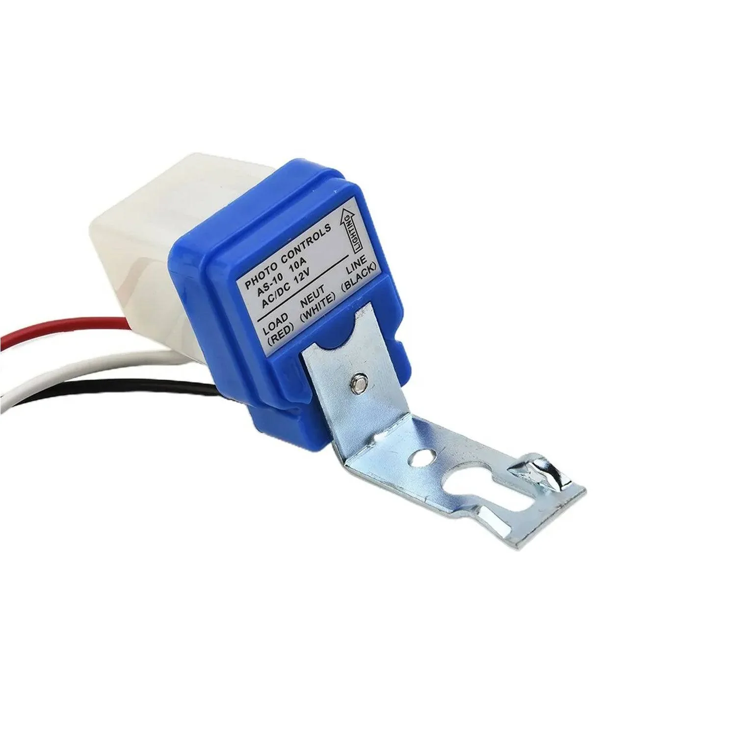 AS-10 12V Light Sensor Switch 10A AS-10 12V 10A Optical Switch Auto On-Off Photocell Street Lamp Light Switch Controller - RS3197 - Image 4