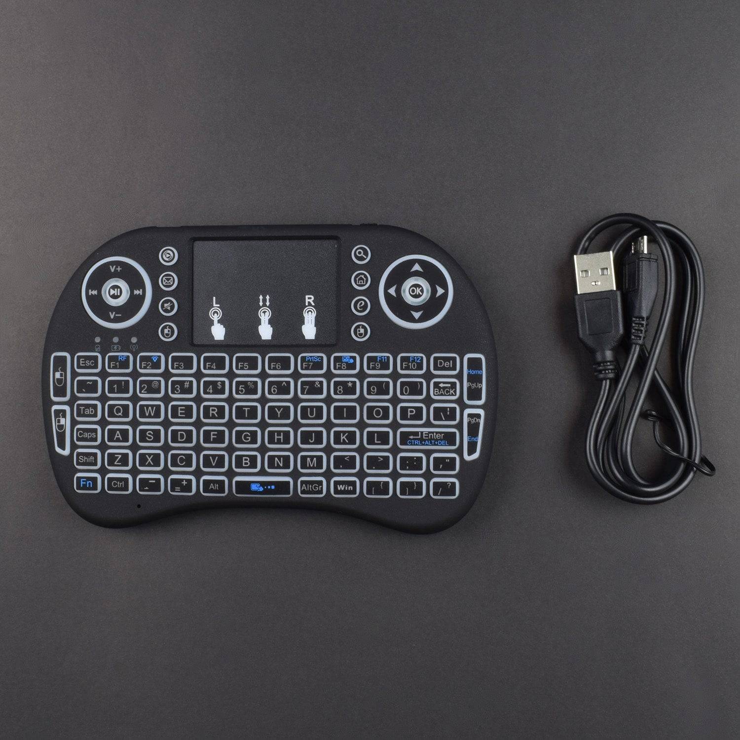 i8 Mouse Multi-media Portable Handheld Blacklight Mini Wireless 2.4G LED Backlight i8 Keyboard with Touchpad - RS191 - Image 5