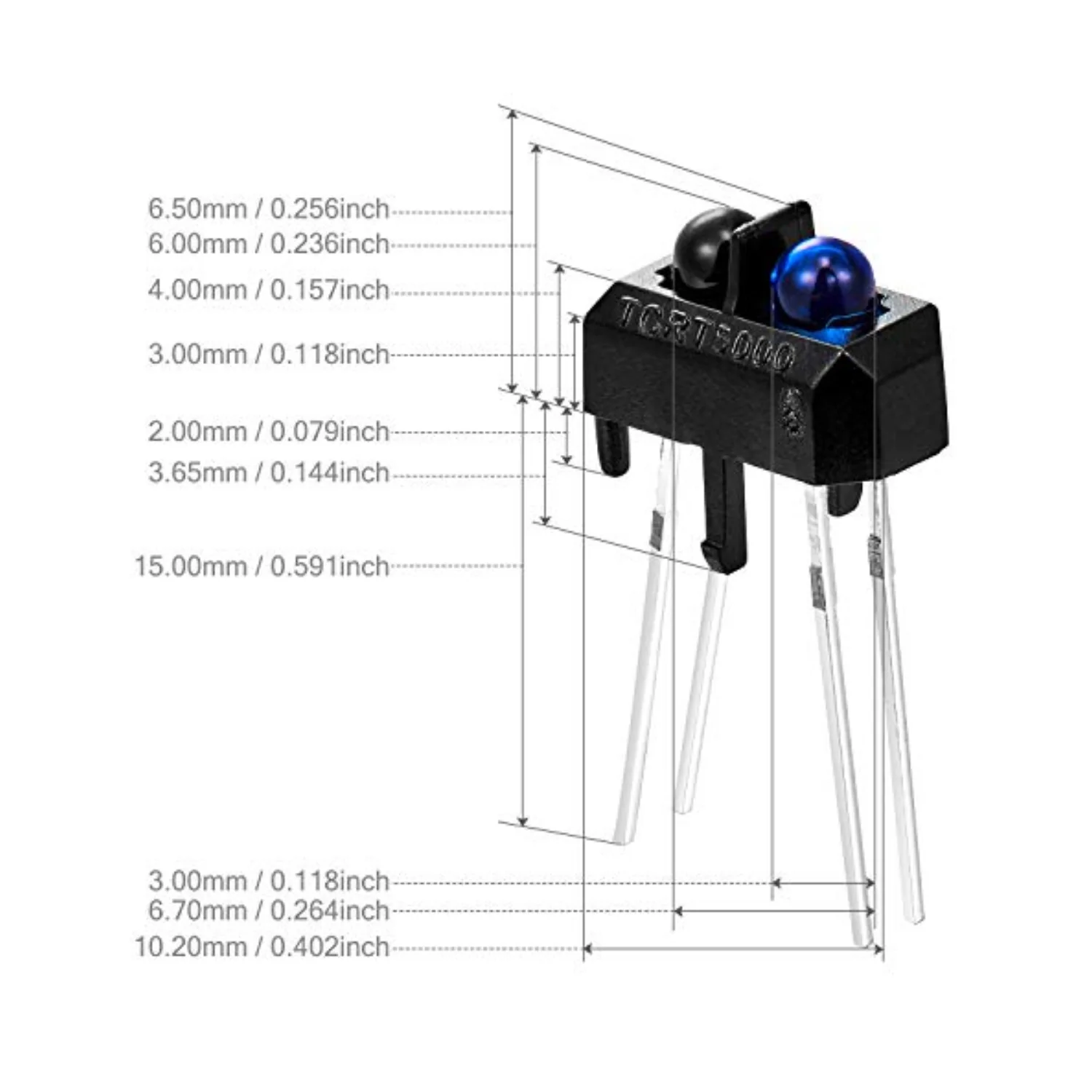 TCRT5000 Reflective Photoelectric Switch Reflective IR Sensor For Proximity Detection  Object Detection Switch Module - RS1469 - Image 4