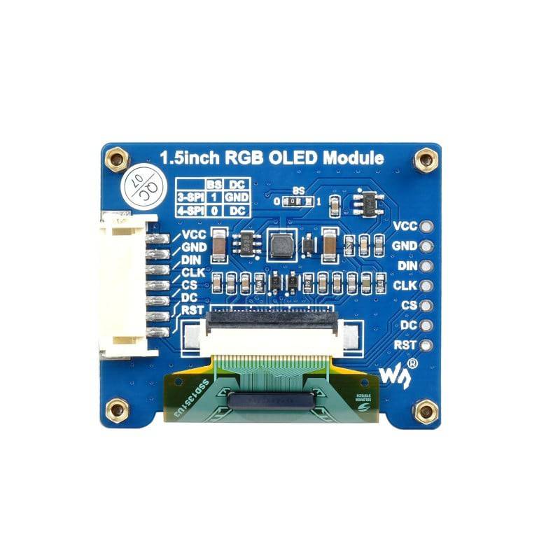 Waveshare 1.5inch RGB OLED Display Module, 65K RGB Colors, 128×128, SPI - RS2411 - Image 5