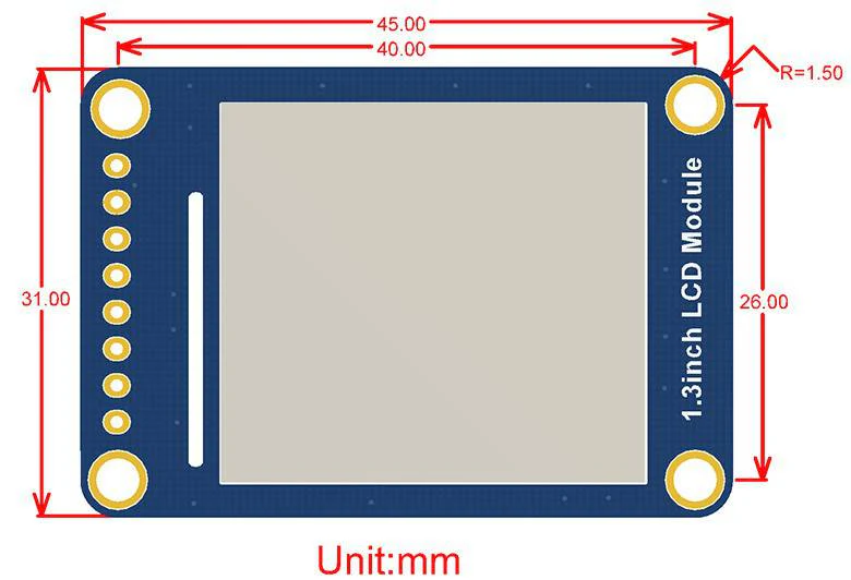 Waveshare 240x240, General 1.3inch LCD display Module, IPS, HD - RS2044 - Image 4