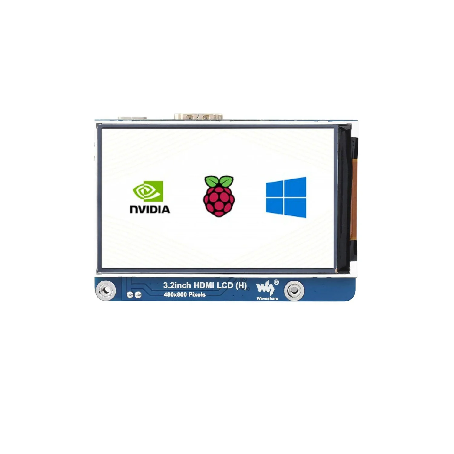 Waveshare 3.2inch HDMI IPS LCD Display (H), 480×800, Adjustable Brightness, No Touch Compatible with Raspberry Pi 4B/3B+/3A+/2B/B+/A+/Zero/Zero W/WH/Zero 2W CM3+/4 Series Boards - RS1957 - Image 3