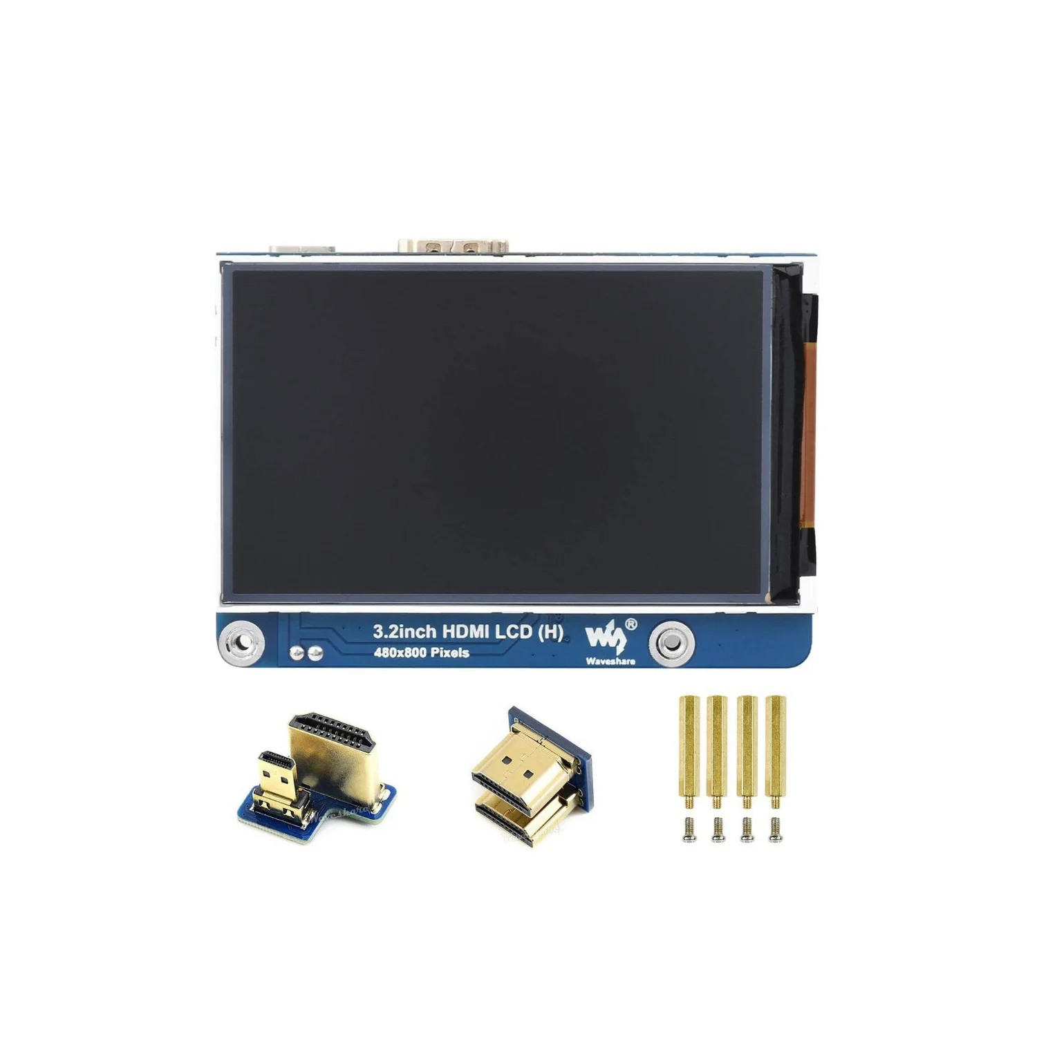 Waveshare 3.2inch HDMI IPS LCD Display (H), 480×800, Adjustable Brightness, No Touch Compatible with Raspberry Pi 4B/3B+/3A+/2B/B+/A+/Zero/Zero W/WH/Zero 2W CM3+/4 Series Boards - RS1957 - Image 4