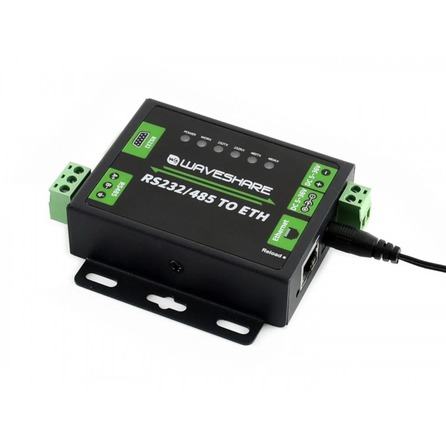 Waveshare Industrial RS232/RS485 to Ethernet Converter RS232/RS485 To Ethernet Converter Module Remote Access to Serial Devices For Industrial Applications (EU) - RS726 - Image 6